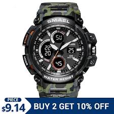 Smael Sport Watches 2018 Men Watch Waterproof Led Digital Watch Male Clock Relogio Masculino Erkek Kol Saati 1 Watches For Men Sport Watches Mens Sport Watches
