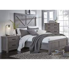 Rustic Contemporary Gray Queen Bed Austin Rustic Bedroom Furniture Grey Bedroom Set Grey Bedroom Furniture
