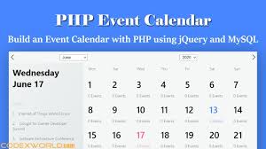 Build An Event Calendar With Php Using Jquery Ajax And Mysql Youtube