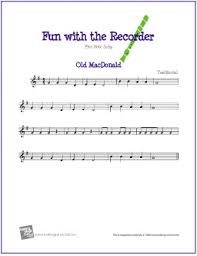 A great tutorial for beginning piano players. Old Macdonald Free Beginner Soprano Recorder Sheet Music