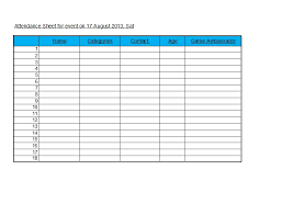 Particular Free Printable Blank Attendance Chart School