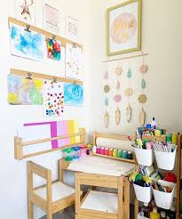 Little Pine Australia V Instagram Our Art Hangers In This Perfect Little Art Corner Photo From Play At Home M In 2020 Kids Room Art Kids Art Corner Girl Room Art