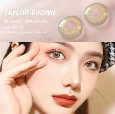 COD】Softlens 2PCS DIAMOND/PATTAYA/YUCCA-NEW YORK PRO cokelat/ GALAXY Abu- abu/TAYLOR Lensa Kontak Warna Diameter 14-14.5MM Lensa Kontak Tahunan  soflen mata soflens softlens soplen murah（Yearly Use）