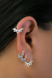 cartilage earring helix earrings tragus earrings hoop etsy in 2021 tragus earrings daith earrings upper ear earrings
