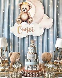 Harikalar Atolyesi On Instagram Hos Geldin Omer Bear Baby Shower Theme Teddy Bear Baby Shower Theme Baby Shower Balloons