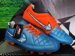 Sepatu Bola Nike Tiempo Hypershield Biru Orange Grade Ori Jual Sepatu Bola Biru Sepatu