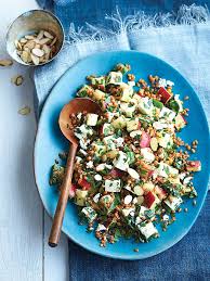 Taboule Aux Grains De Ble Dur Aux Pommes Et Au Feta Chatelaine Vegetarian Slow Cooker Recipes Mediterranean Recipes Slow Cooker Vegetarian