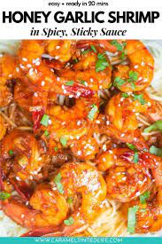 Spicy Honey Garlic Shrimp Recipe Spicy Honey Honey Garlic Seafood Recipes Healthy