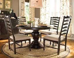 Paula Deen Home Pedestal Dining Set W Mikes Chairs Tobacco Round Pedestal Dining Table Round Pedestal Dining Black Round Dining Table