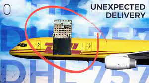 Several parts of the cargo door got detached from the aircraft. Dhl Boeing 757 200 Freighter Door Opens Mid Flight Youtube