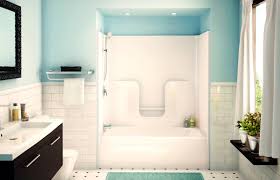 Get free shipping on qualified shower stalls & kits or buy online pick up in store today in the bath department. Bathroom Pleasing Alcove Tub Showers Bathtub Aker Maax Shower Combo Lowes Tubshower Handicap And Simple Bathroom Remodel Fiberglass Shower Stalls Shower Tub