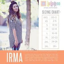 Lularoe Size Chart Irma Bedowntowndaytona Com