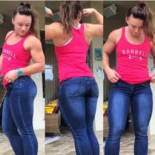 barbell apparel athlete danielle szpindor showing off her