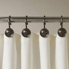 Buy top selling products like titan neverrust™ aluminum single curved shower rod and titan® neverrust® madison shower curtain rings in bronze (set of 12). 18 Types Of Shower Curtain Connectors And Rings Home Stratosphere