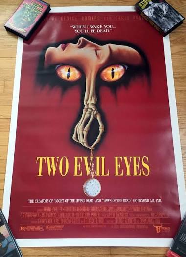 1990 TWO EVIL EYES Original U.S. One Sheet Horror Movie Poster | Time Warp  Collectibles