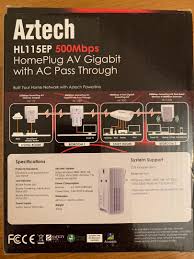 Your price for this item is $ 30.00. 2 Pieces Aztech Hl115ep 500mps Homeplay Ac Gigabit With Ac Pass Through Electronics Others On Carousell