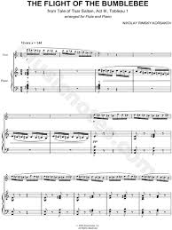 The Flight Of The Bumblebee Piano Accompaniment Composed By Sheet Music Music Flute Music