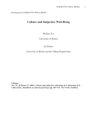 Pdf Culture And Subjective Well Being