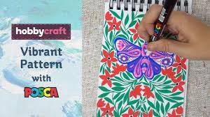 Create A Vibrant Pattern With Posca Markers Art Hobbycraft Hobbies And Crafts Pattern Illustration Marker Art