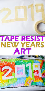 Tape Resist New Years Art Happy Toddler Playtime New Year Art New Year S Eve Crafts Crafts For 2 Year Olds