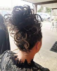 Apostolic Curly Updo Apostolic Pentecostal Curlyupdo Thehigherthehairtheclosertojesus Apostolic Hairstyles Easy Pentecostal Hairstyles Curly Updo