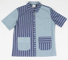 Color Block Patch Pocket Button Up A C Space