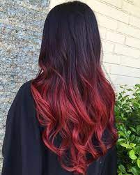 Dark brown hair with red highlights Red Ombre On Dark Brown Hair Novocom Top