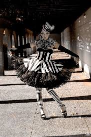 Black And White Striped Dance Costume Belleatelier Harlequin Costume Clown Costume Mens Halloween Costumes