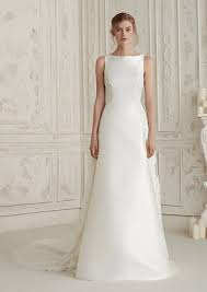 Crepe sheath evening dress with sleeves. Pronovias Wedding Dresses In The Us Canada The Dressfinder