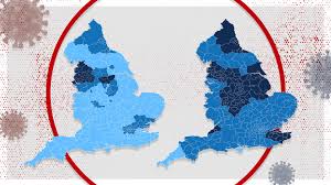 Some areas in the uk have looking to know if your area is under a localised lockdown in boris johnson's new tier system? Covid 19 Tiers 99 Of England Placed In Tiers 2 And 3 As New System Revealed Politics News Sky News