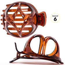 Rc Roche Ornament Womens Round Classic Bun Maker Cover Side Slide Plastic No Slip Firm Secure Grip Styling Beauty Claw Hair Clip Hair Clips Fashion Accessories