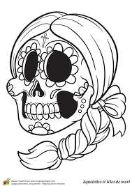 Tatouage tête de mort mexicaine signification tendances. Coloriage D Une Tete De Mort Du Mexique