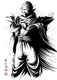 Black And White Vector Art Anime Vector Piccolo Ink Poster Print By Alberto Perez Displate In 2020 Dragon Ball Wallpapers Dragon Ball Super Manga Anime Dragon Ball
