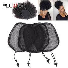 Plussign Wig Caps For Making Ponytail Black Color High 2018 Net Guleless Hairnet Hair Bun Net For Women 1pcs Ponytail Net Review Bun Hairstyles Wigs Wig Caps