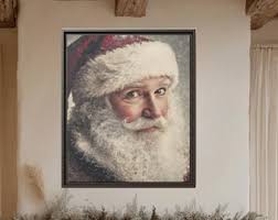 Arte de Santa, pintado Santa, Viejo San Nick, Noel victoriano, Vintage  Santa, artista de Pittsburgh Johno Prascak