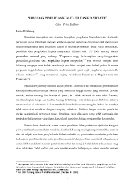 Jenis metodologi penelitian ini juga merupakan penelitian kuantitatif yang khas. Pdf Perbedaan Penelitian Kualitatif Dan Kuantitatif 1 Priyo Sudibyo Academia Edu