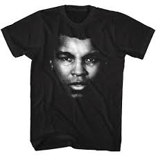 Muhammad Ali Tall T-Shirt Face Portrait Black Tee