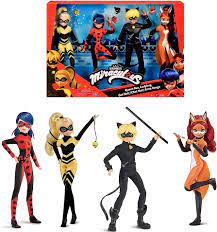 Amazon.com: Miraculous: Tales of Ladybug & Cat Noir Multipack of Miraculous  Dolls | 26cm Ladybug Cat Noir Rena Rouge and Queen Bee Miraculous Toys |  Miraculous Ladybug Toys Doll Set : Toys
