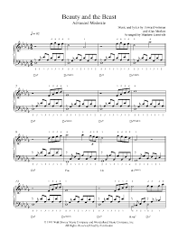 Beauty And The Beast By Howard Ashman Alan Menken Piano Sheet Music Advanced Level