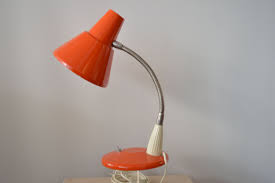 They take up no square footage and give you the perfect light for reading or even just eating dinner. 60s Table Lamp Orange Table Lamp Red White Lamp Desk Etsy Red Table Lamp Lamp White Lamp
