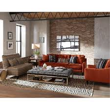 Mid Century Modern Rust Burnt Orange Sofa Palmer Velvet Sofa Living Room Small Living Room Decor Orange Sofa