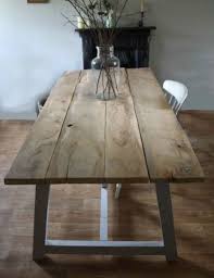 Antique Rustic Solid Oak Plank Top Refectory Style Farmhouse Table Oak Dining Room Table Pallet Furniture Living Room Rustic Oak Dining Table