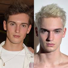 Model Samuel Aitken, the half-brother of the Spencer sisters, unveils his  new edgy blonde look exclusively with Tatler