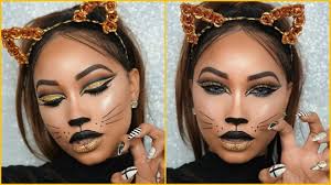 Le Meilleur Tuto De Maquillage D Halloween Leopard Que Vous Devez Essayer Halloween Maquillage Zenidees Cat Face Makeup Cat Halloween Makeup Cat Makeup Tutorial