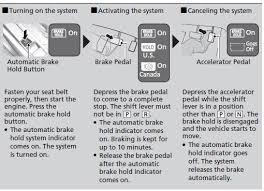 Honda Civic Owners Manual Automatic Brake Hold Brake System