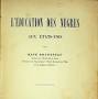 Profile Picture of l'Education des Negres aux Etats-Unis ... - Biomed Rare Bookson Google