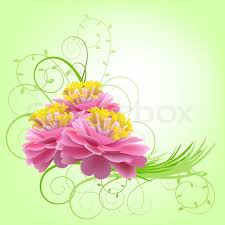 Floral wallpaper diy pink wallpaper floral image flower wallpaper instagram flowers wallpaper backgrounds. Pink Flowers On A Green Background Stock Vector Colourbox