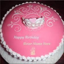 Happy Birthday Cake For Sister With Name And Photo Write Name On Flower Wedding Birthday Cake For Lover In 2020 Happy Birthday Princess Cake Princess Birthday Cake Happy Birthday Princess
