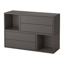 Ikea Eket Wall Mounted Cabinet Combination Dark Gray Ikea Regalsysteme Und Schrank