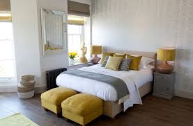 It's all about a natural, soothing calm. Home Bedroom Design Grey And Yellow
